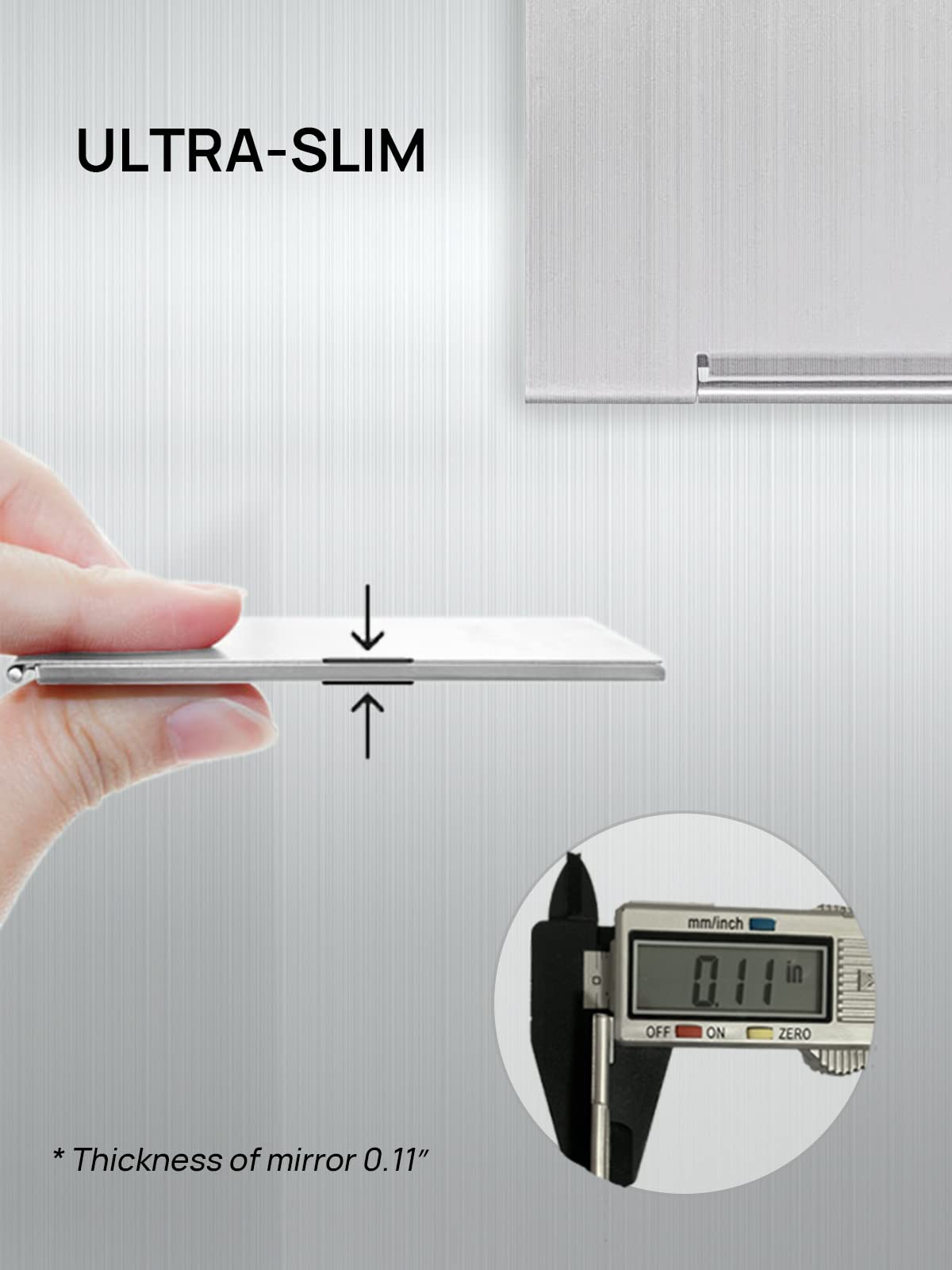 MIRRORNOVA two-way design mirror for handheld or freestanding use