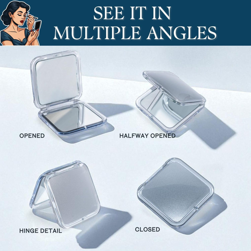 MIRRORVANA easy-open hinge while in use shows open position.