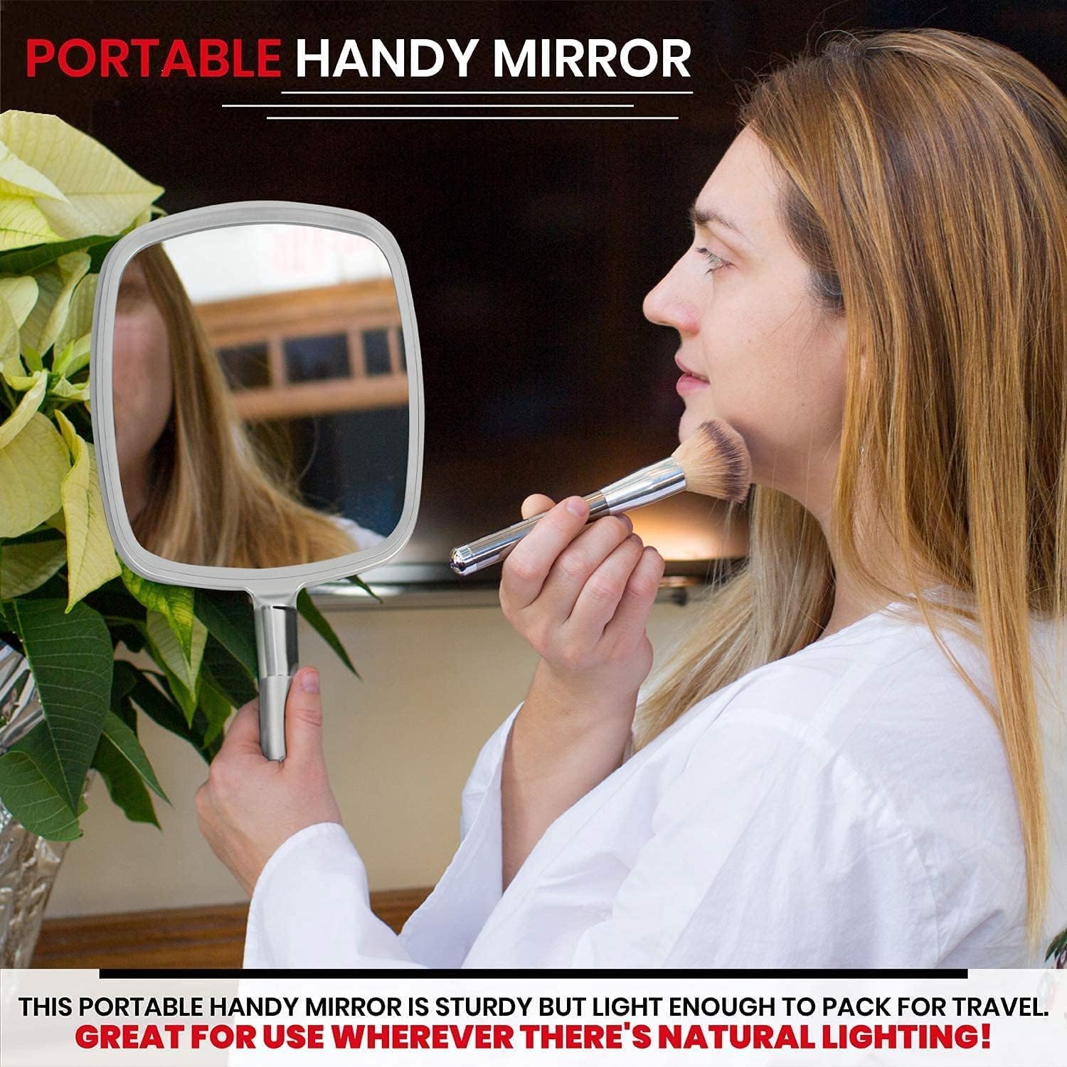MIRRORVANA premium silver coating provides crisp reflections for professional looks.