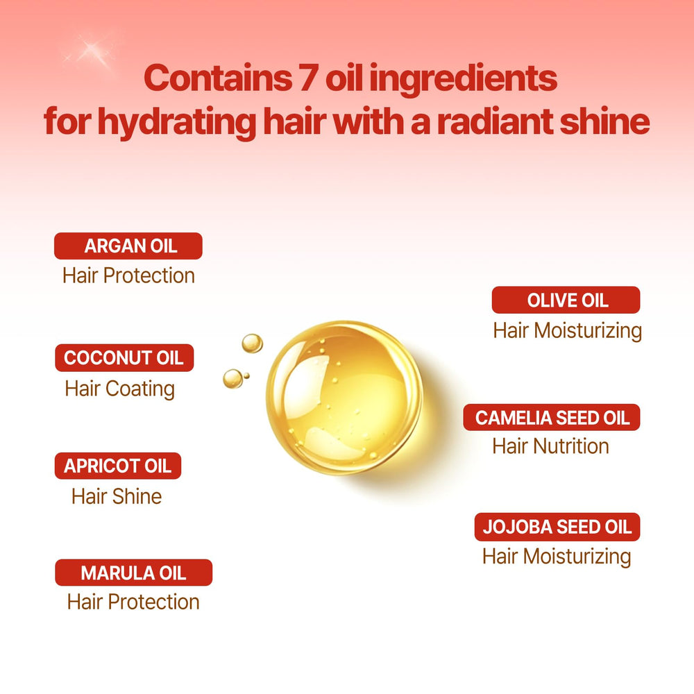 Mise En Scene dry hair repair nourishes and tames frizz for softer texture.