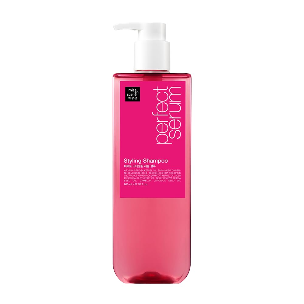 Mise En Scene Hair Perfume Shampoo bottle front view highlighting the signature floral scent for daily freshness