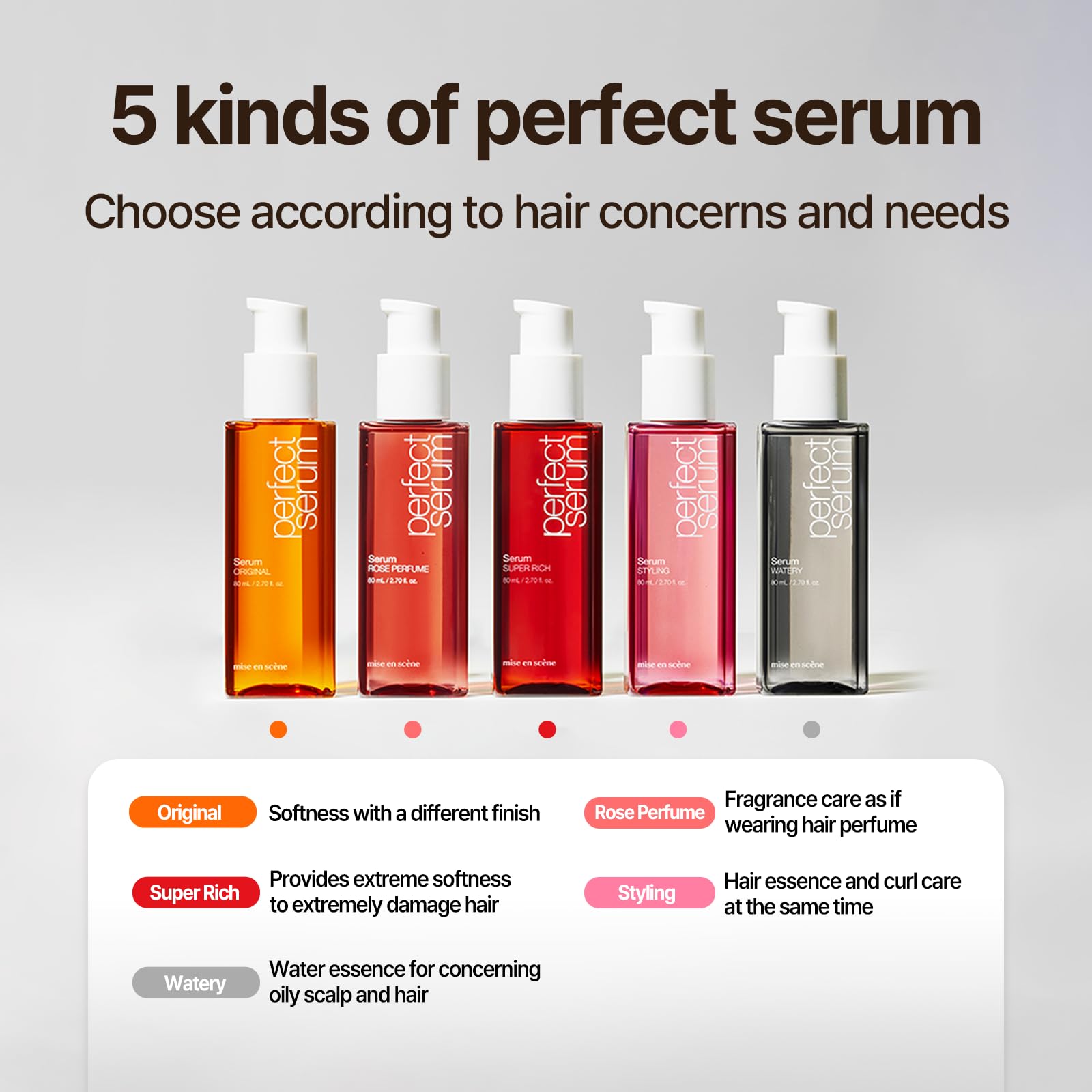 Mise En Scene hair shines after serum for healthier-looking ends