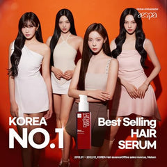 Mise En Scene Perfect Serum application on hair showing easy absorption