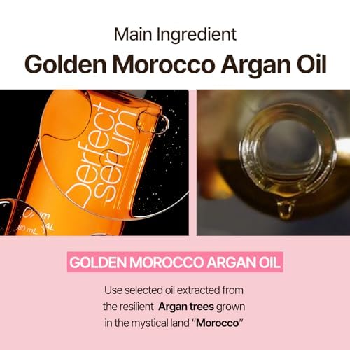 Mise En Scene Perfect Serum gives a glossy finish after use