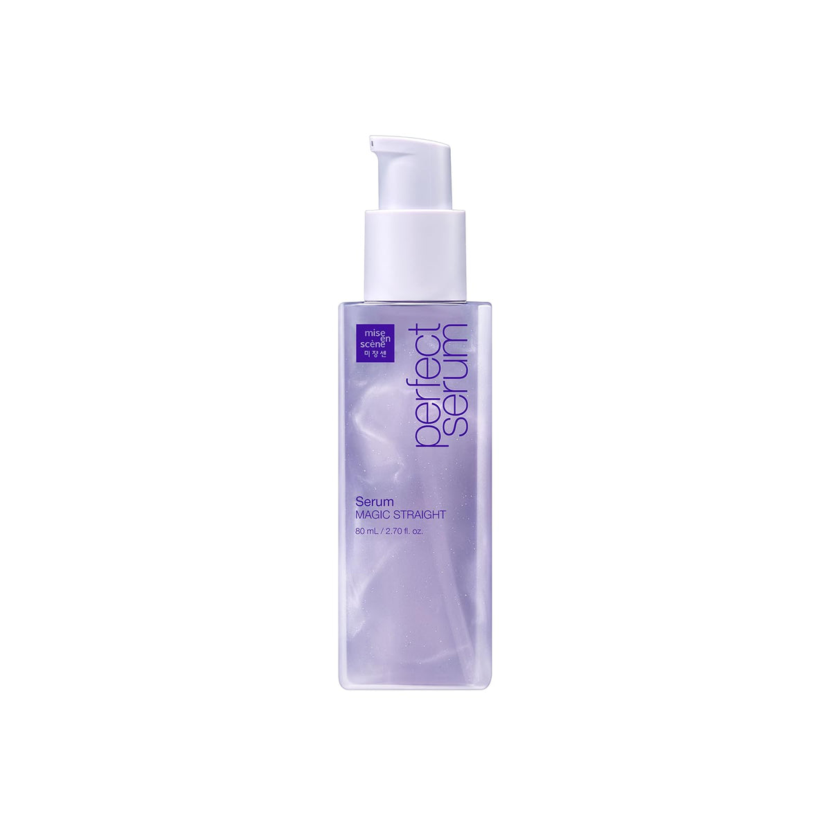 Mise En Scene Perfect Serum Magic Straight bottle delivers sleek shine with heat protection for straight styles.