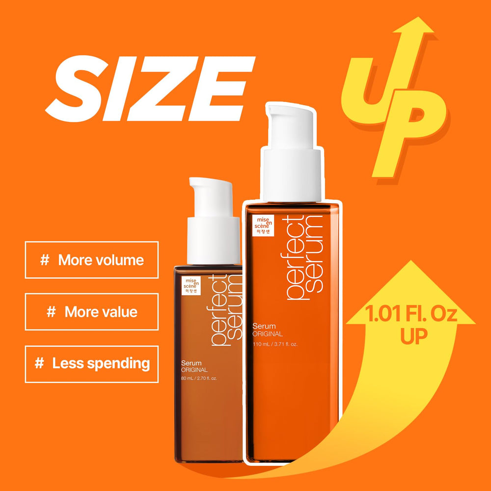 Mise En Scene Perfect Serum Original frizz-control helps tame flyaways for calmer strands.