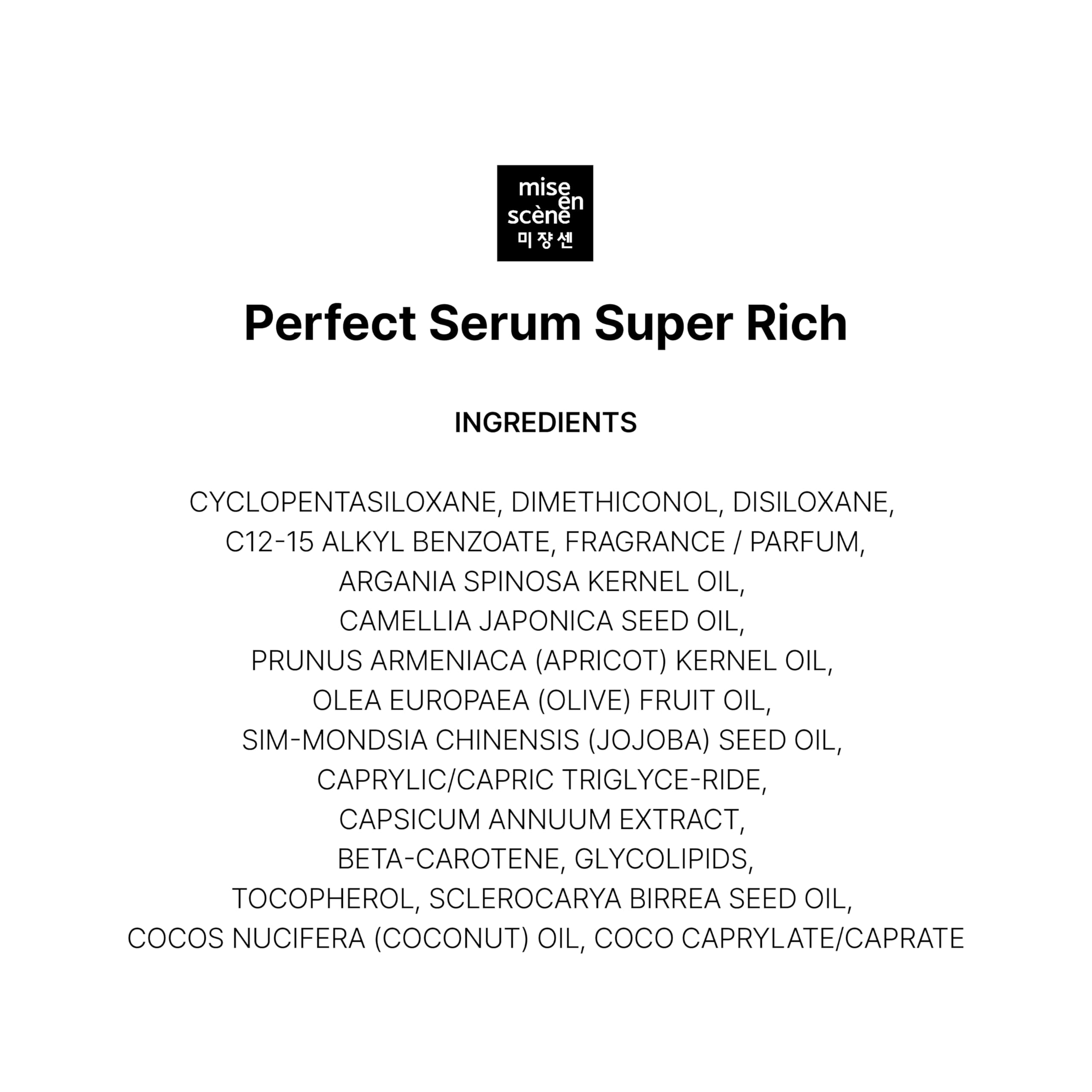Mise En Scene Perfect Serum scent notes visual highlighting floral aroma