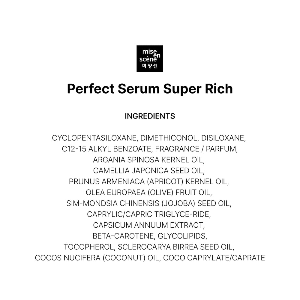 Mise En Scene Perfect Serum scent notes visual highlighting floral aroma