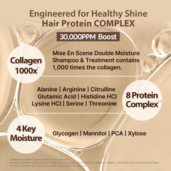 Mise En Scene Salon 10 Protein Shampoo designed for low porosity hair hydration.