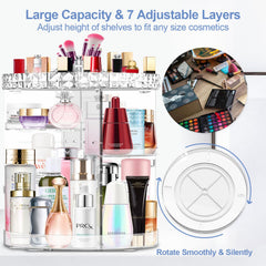 MISERWE clear vanity storage design offers quick visibility of cosmetics.