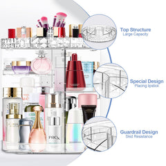 MISERWE large-capacity makeup storage for brushes, palettes and lipsticks.