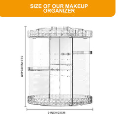 MISERWE makeup organizer with 7 adjustable trays offering customizable height for diverse products