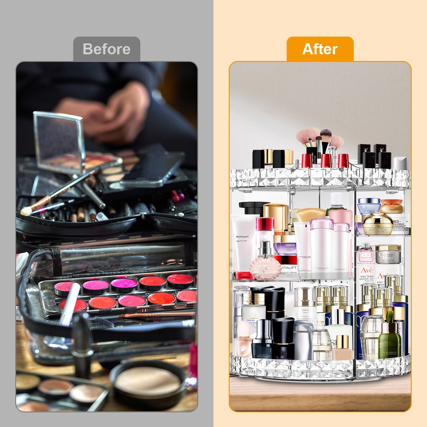 MISERWE makeup organizer dresser display adds chic, clutter-free styling to vanity