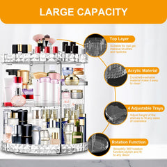 MISERWE makeup organizer large capacity holds perfumes, toners, and creams neatly