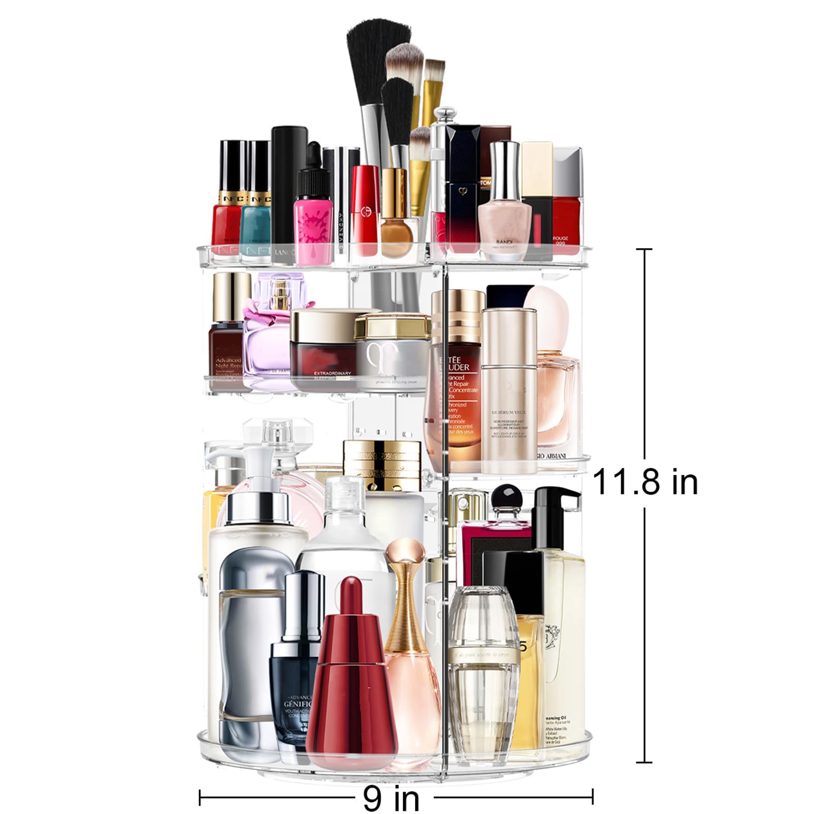 MISERWE large-capacity cosmetic storage keeps makeup organized.