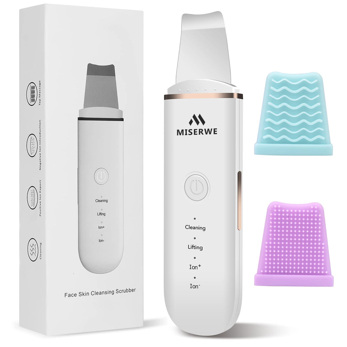 MISERWE Skin Scrubber front view for daily cleansing and control