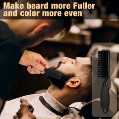 MISICH beard pencil filler barber brush helps apply even color for natural finish.