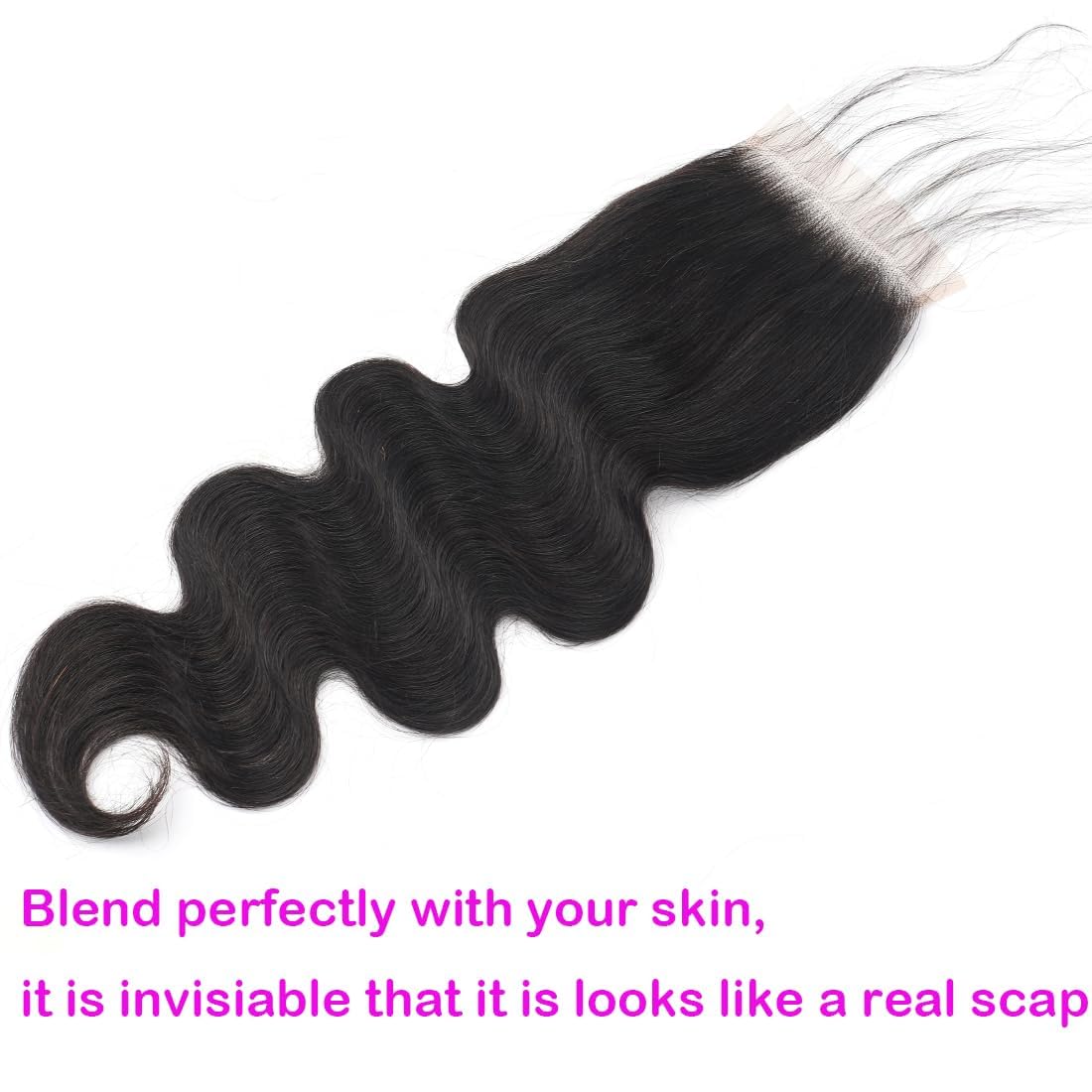 Misoun 5x5 body wave closure dyed-ready for customization