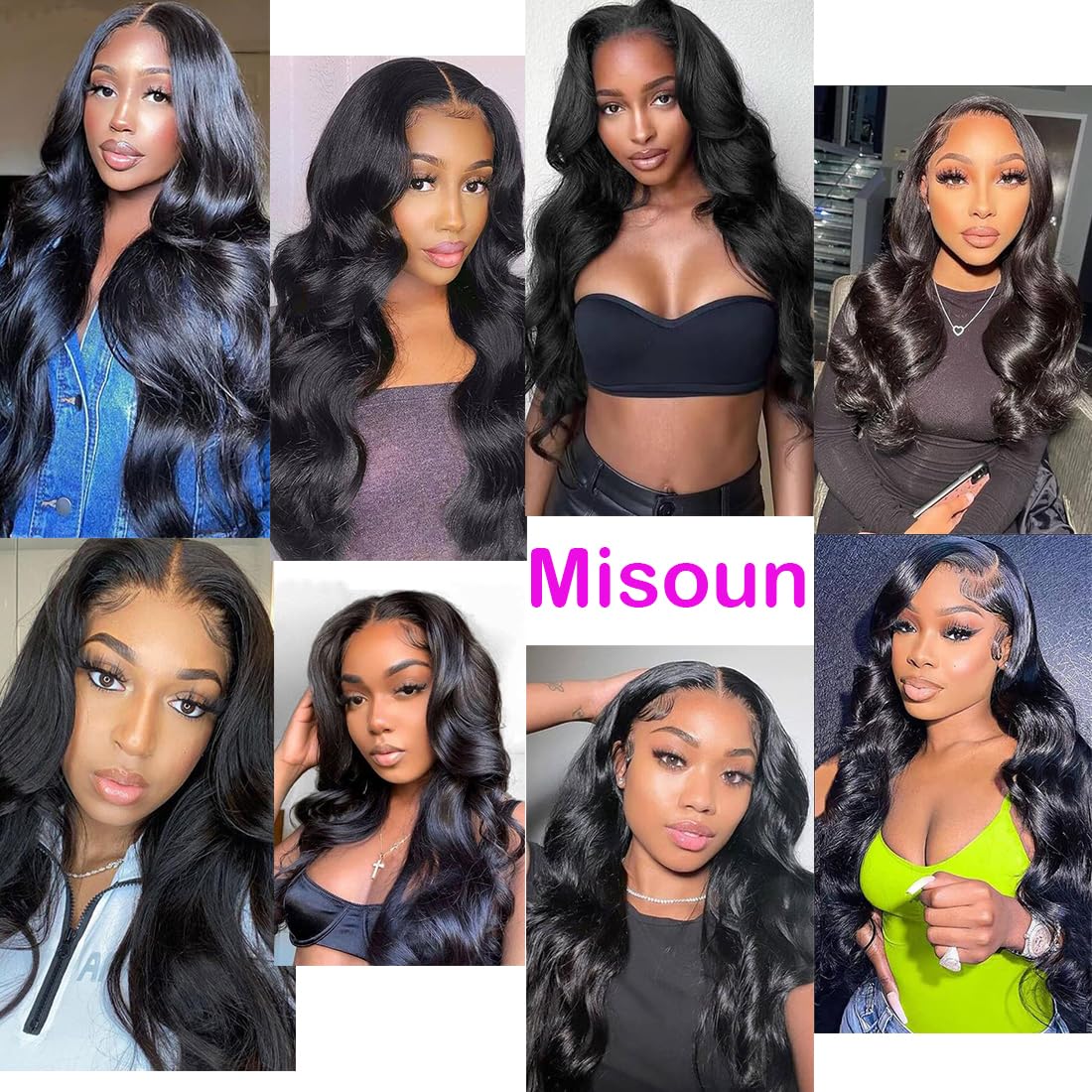 Misoun 5x5 lace closure skin-like finish for invisibility