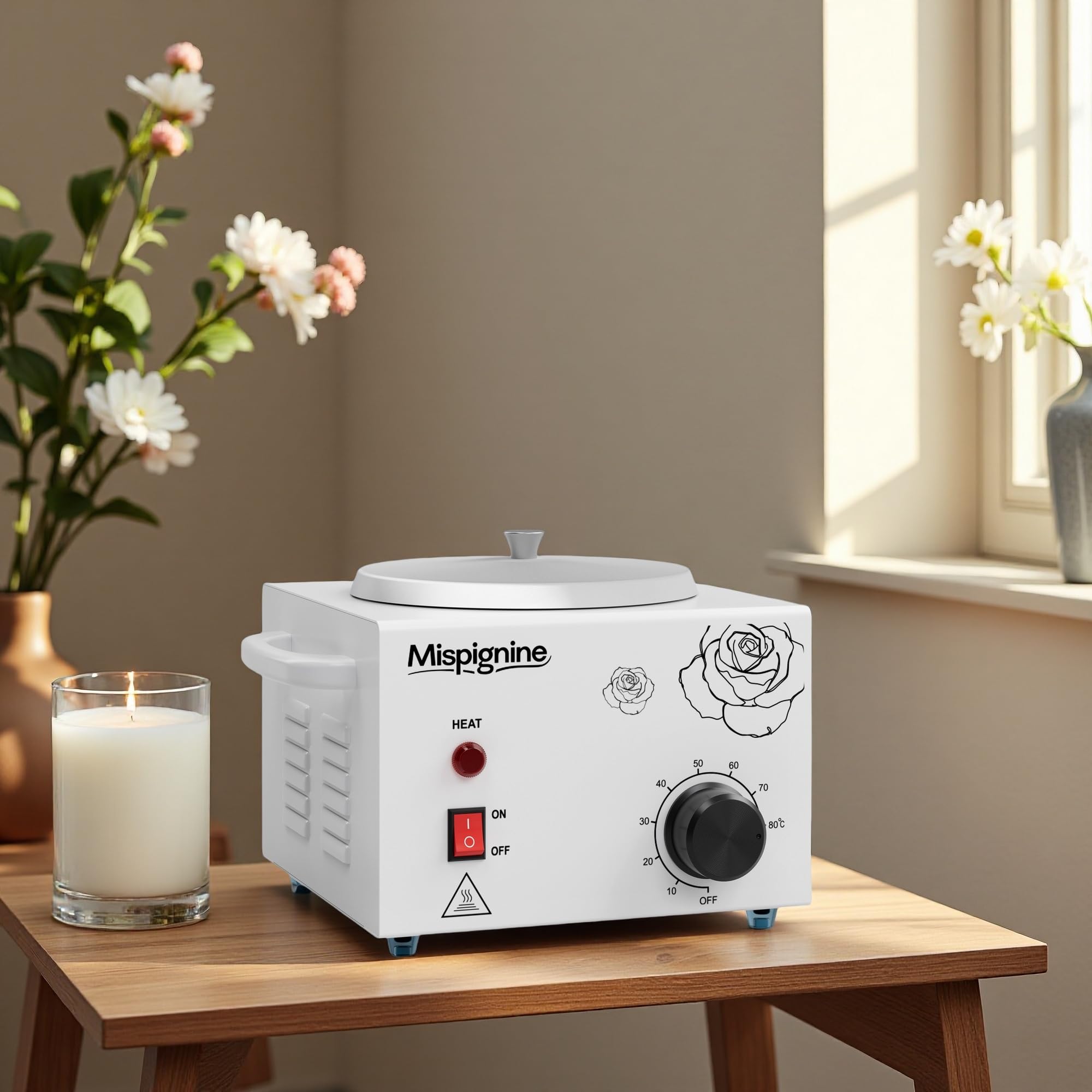Auto shutoff feature on the Mispignine wax warmer for safe operation