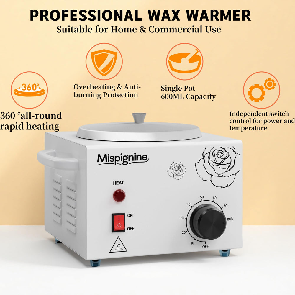 Fast heating lets the Mispignine wax warmer melt wax quickly