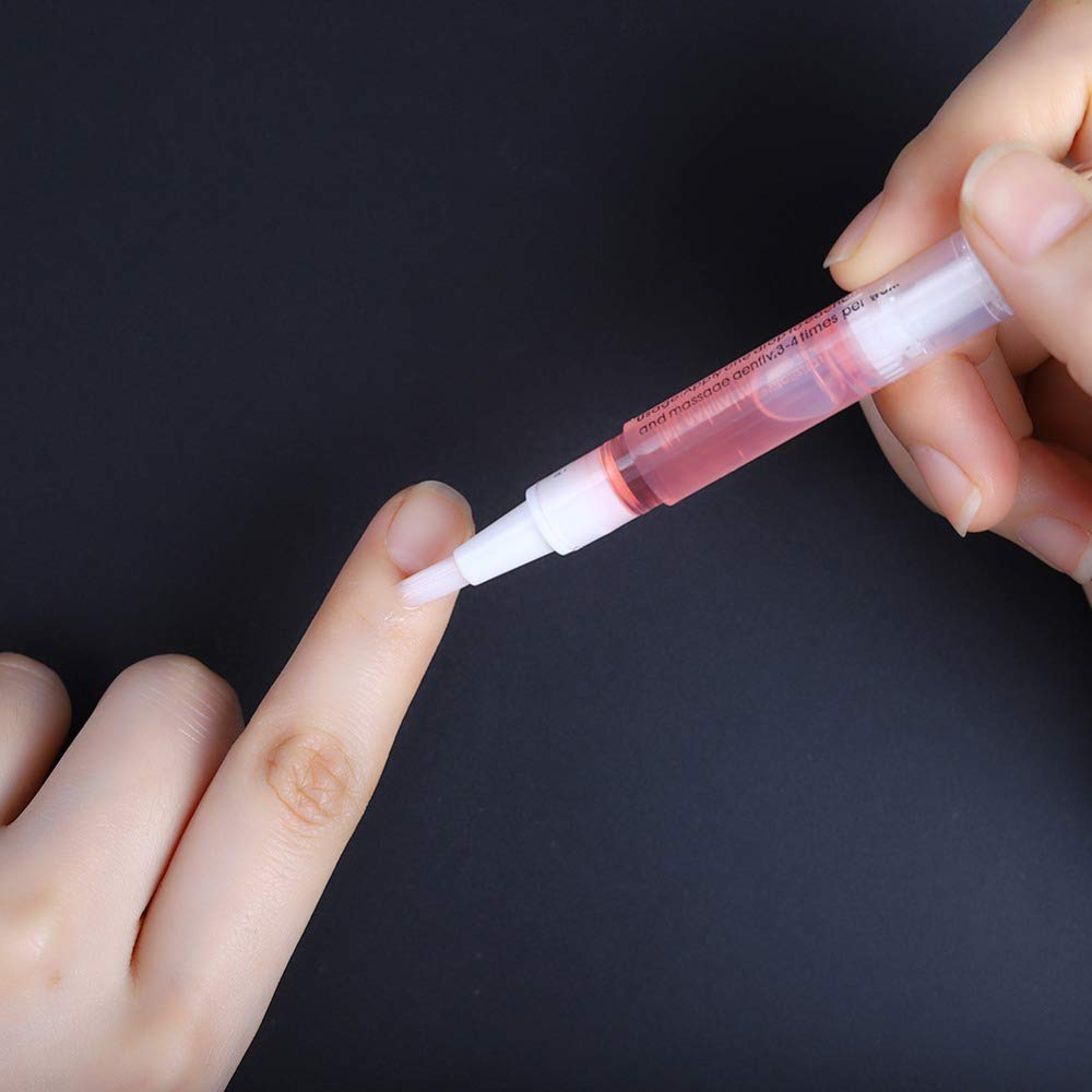 Miss Forever cuticle oil pen nails closeup demonstrating nourishment.