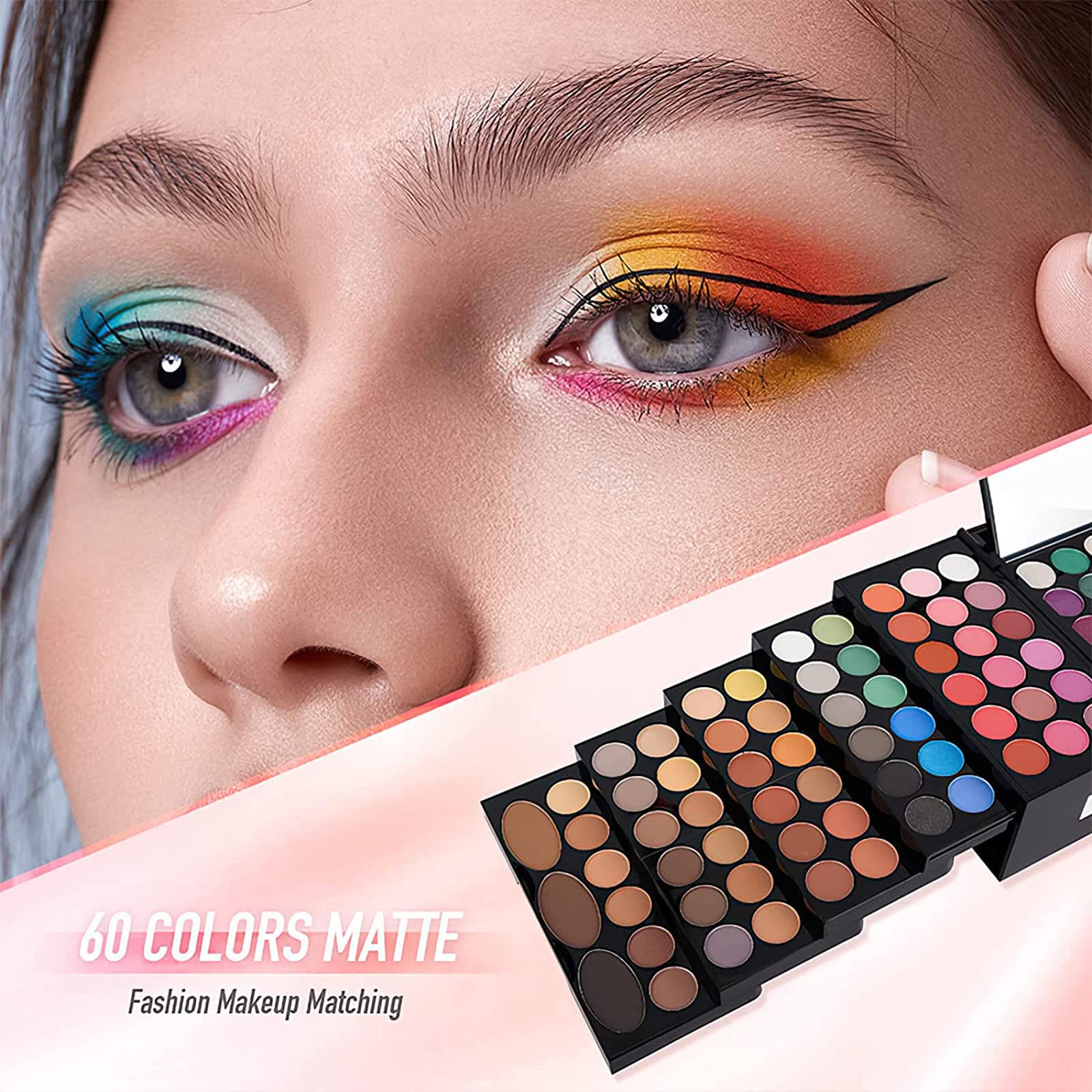 Miss Rose M 148 Colors makeup pallet travel friendly kit for busy days