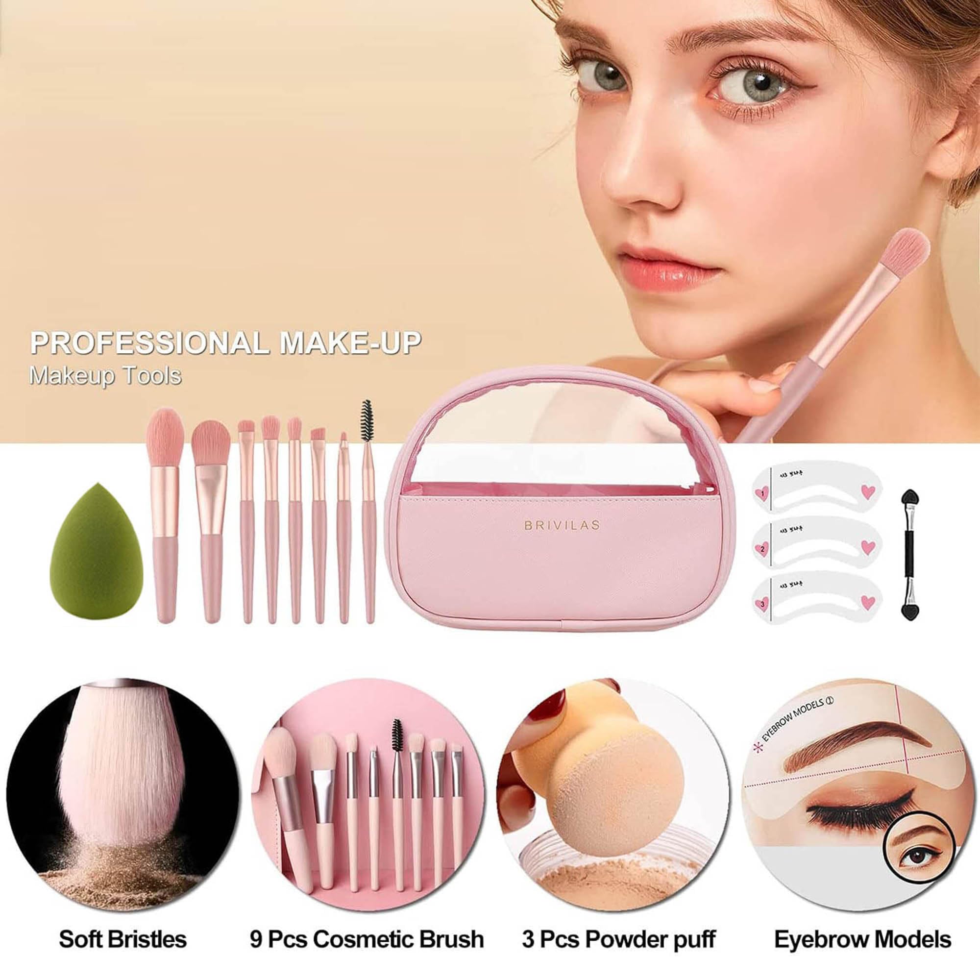 Miss Rose M blush contour palette defines cheeks with glow.