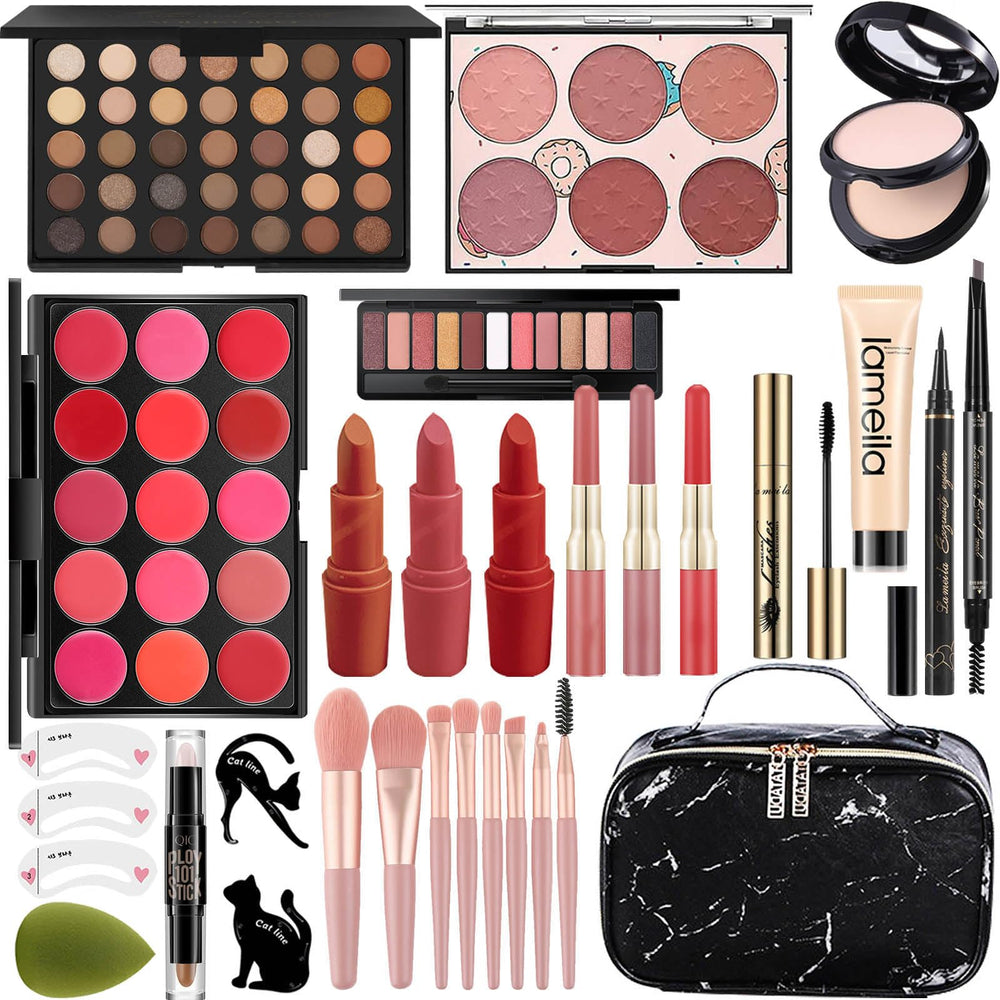 Miss Rose M All In One Makeup Kit lip color palette for versatile day-to-night looks.