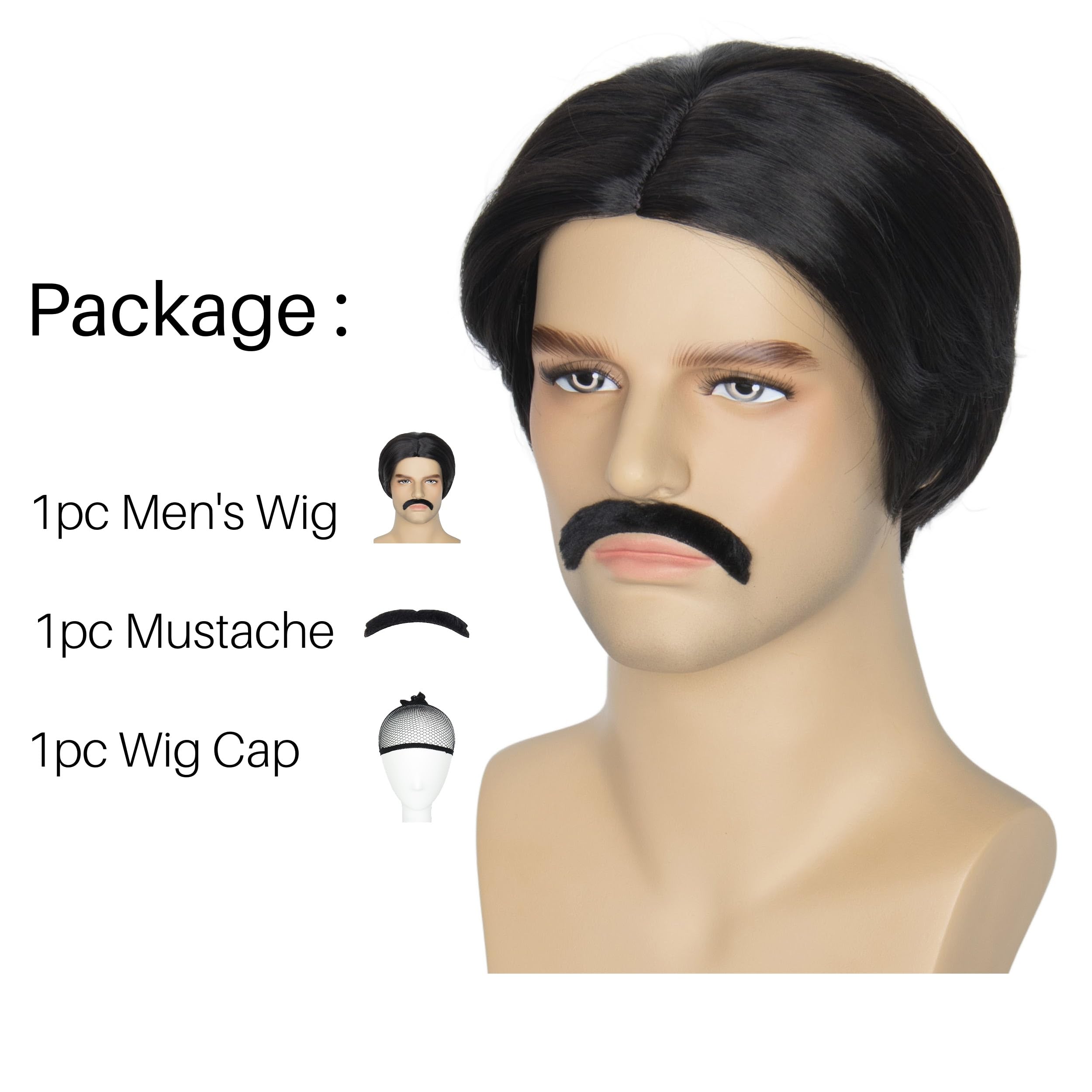 Miss U Hair glossy black wig offers polished, neat appearance with easy styling