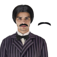 Miss U Hair men short black wig center part for cosplay styling and confidence