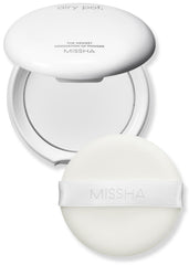 MISSHA Airy Pot pressed powder pact compact shows natural matte finish.