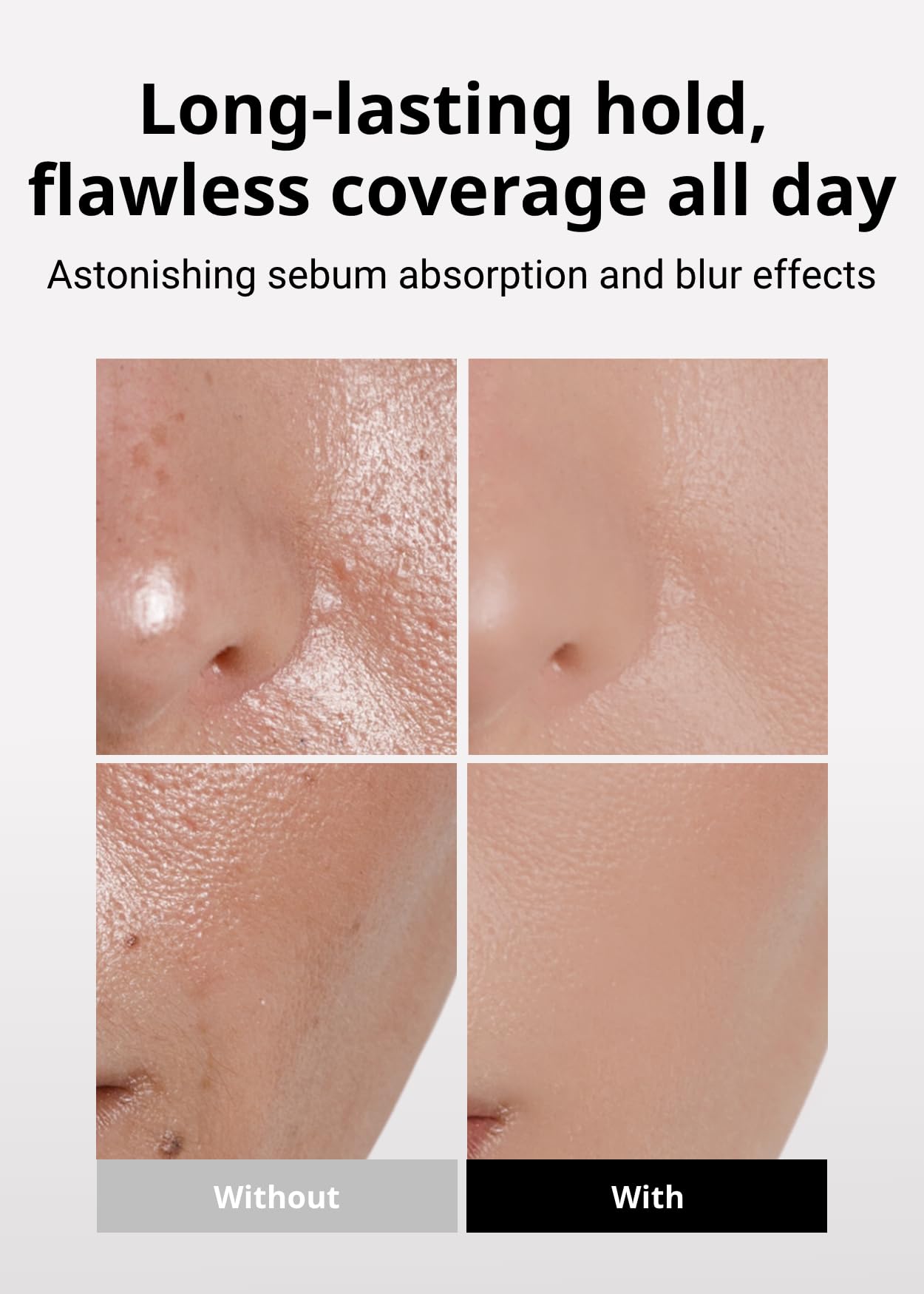 MISSHA Airy Pot pressed powder swatch on skin demonstrates even blend.