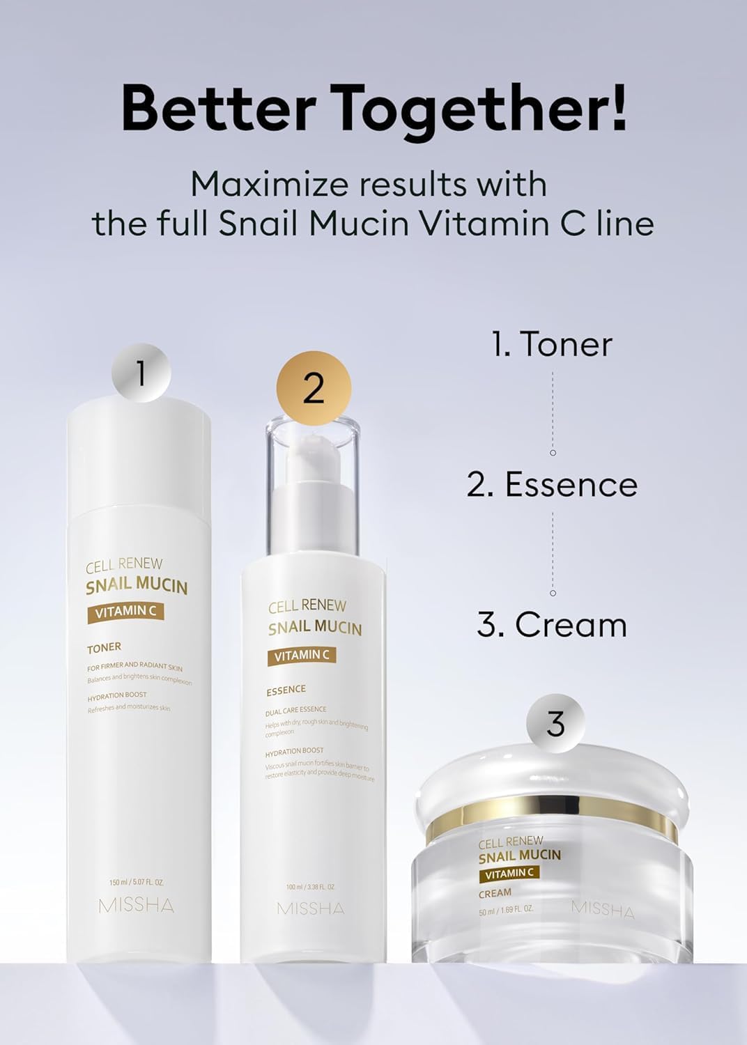 MISSHA glass-skin appeal image hints at skincare transformation with regular use