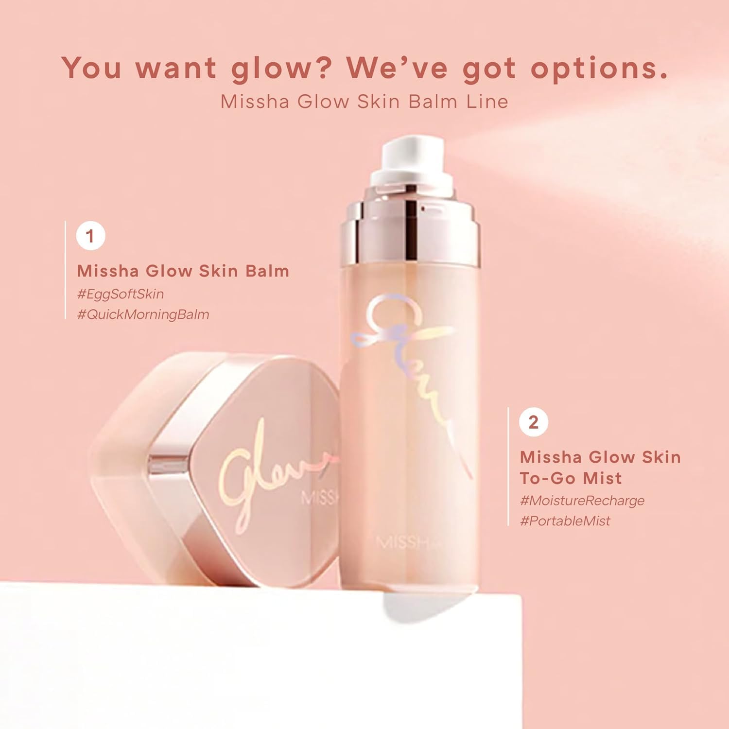 MISSHA Glow Skin Balm ready for morning routine with luminous finish.