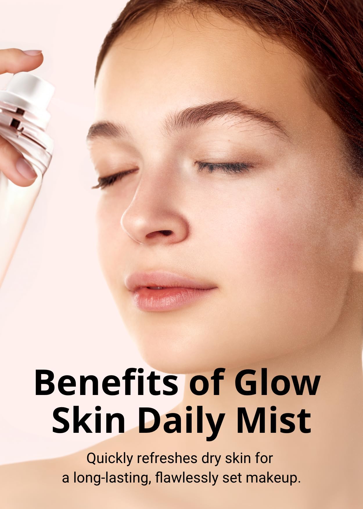 MISSHA Glow Skin Balm To Go Mist before-after concept highlights refreshed glow