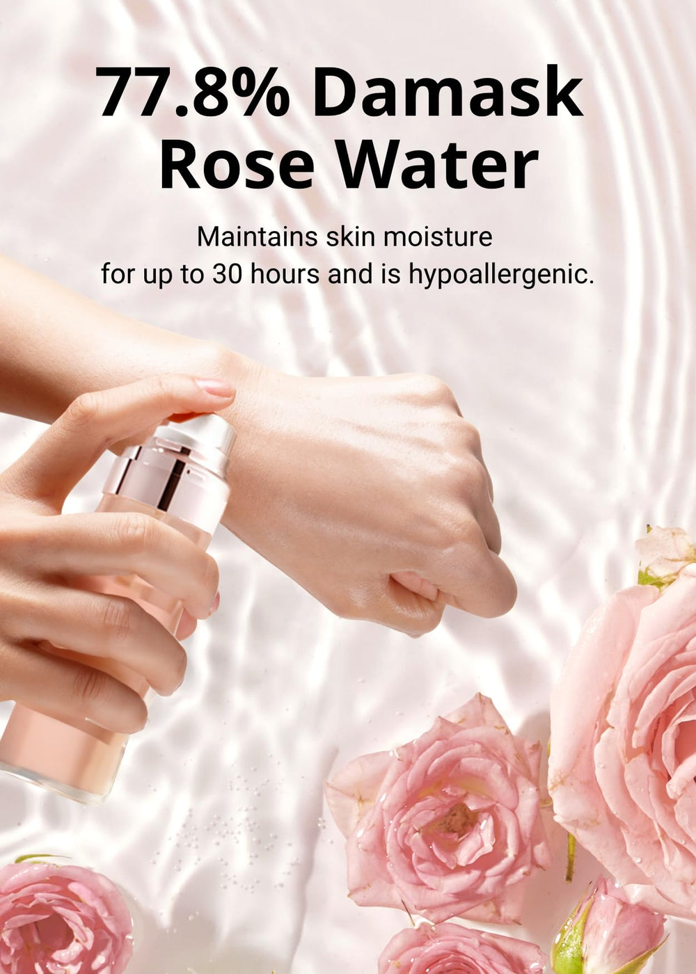 MISSHA Glow Skin Balm To Go Mist on hand demonstrating easy application and refresh
