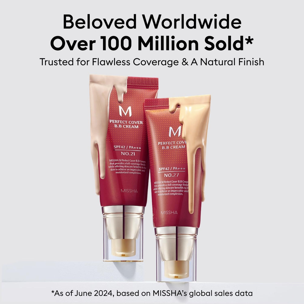 MISSHA M Perfect Cover BB Cream SPF bottle emphasizes UVA/UVB protection