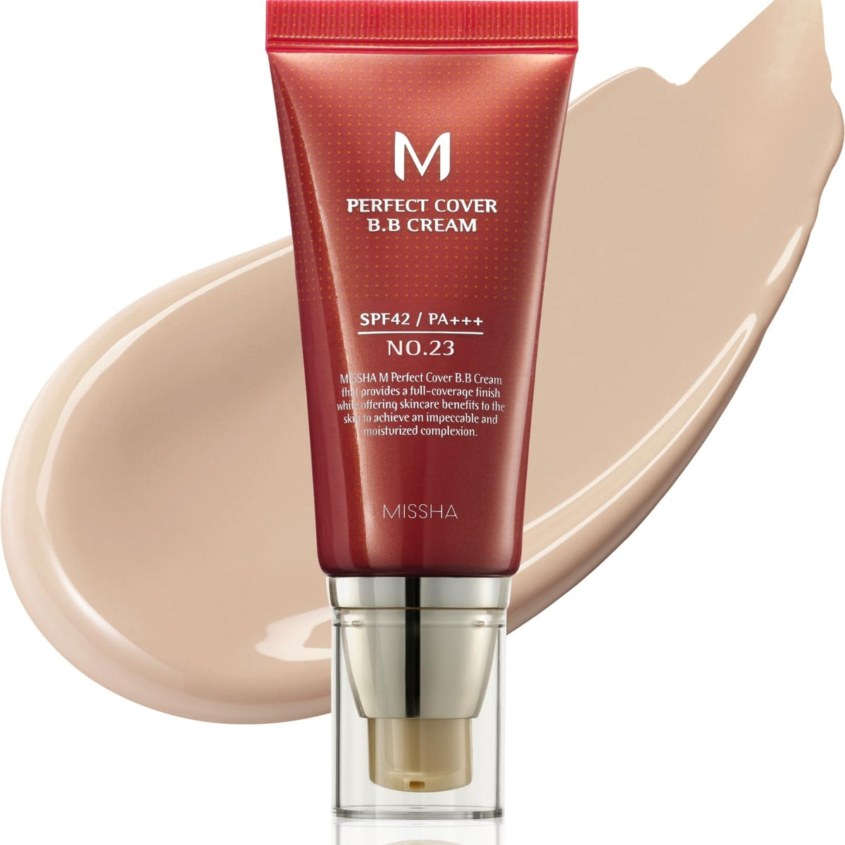MISSHA M Perfect Cover BB Cream No.23 bottle shown for easy daily use.