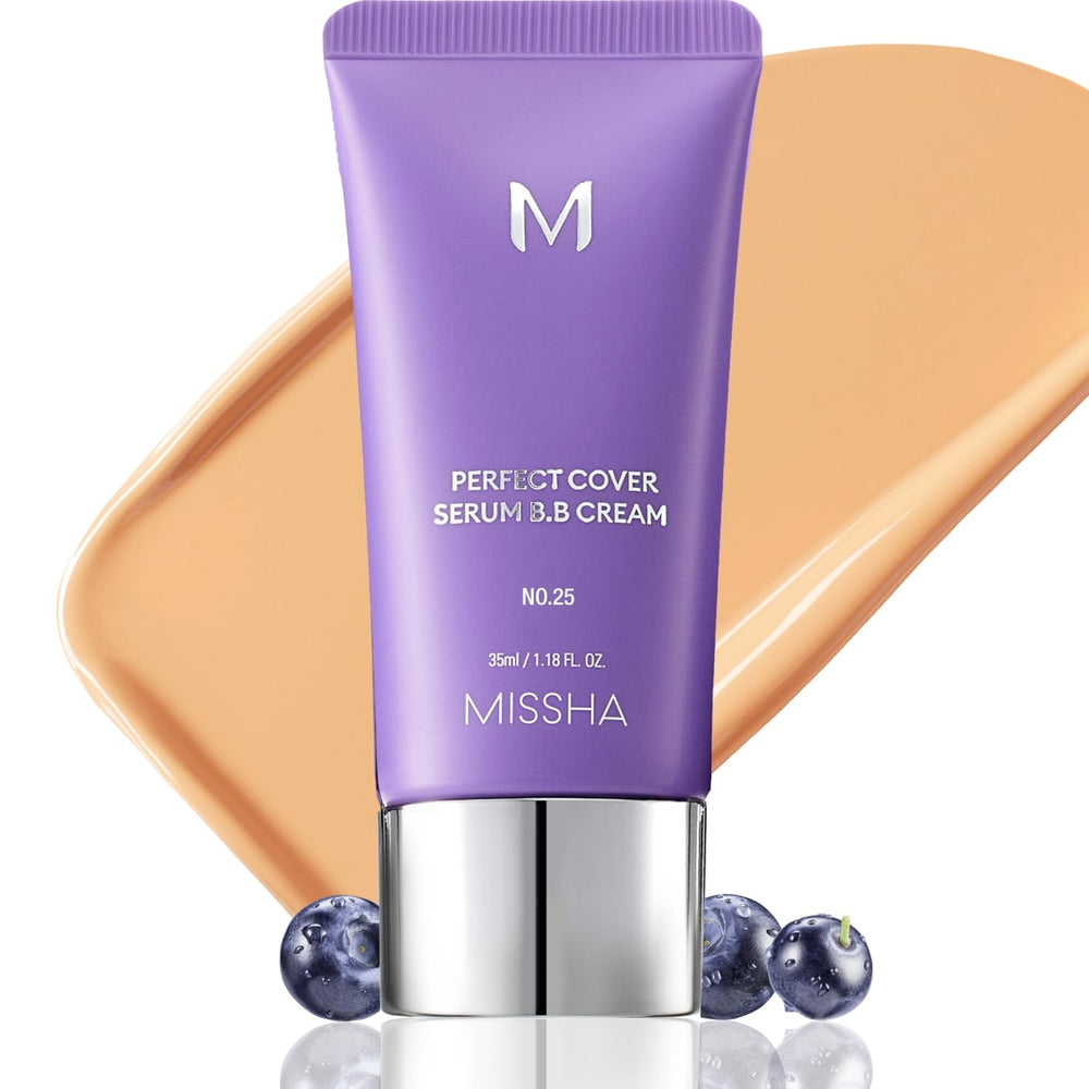 MISSHA M Perfect Cover Serum BB Cream No.25 bottle glows with hydrated skin