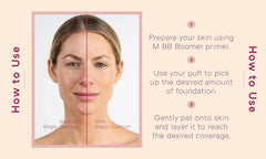 MISSHA Magic Cushion Foundation No.23 on skin reveals a dewy, radiant finish.