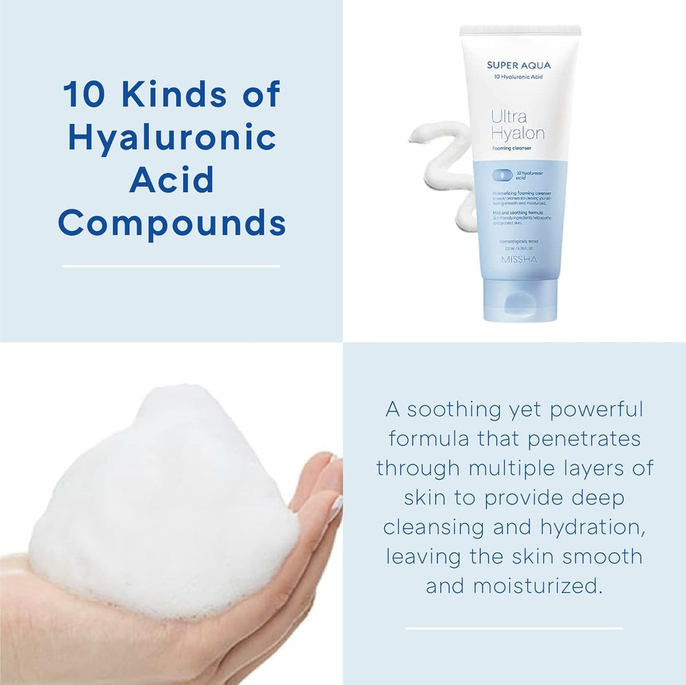 Foam being massaged onto skin for deep-clean and hydration