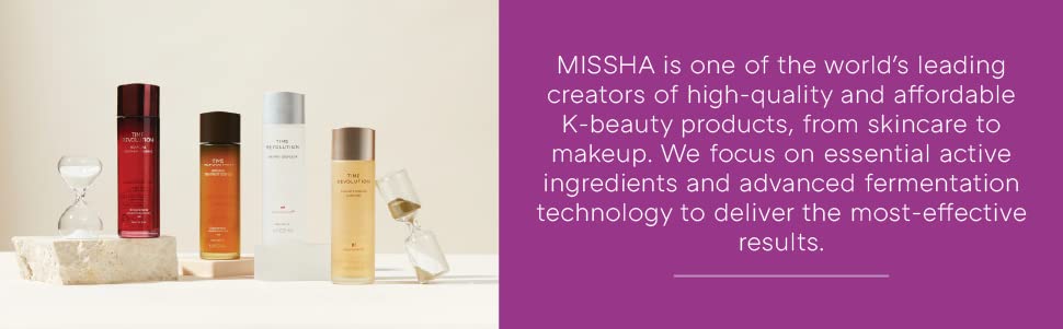 Missha Time Revolution RX fermentation infographic highlights double fermentation benefits