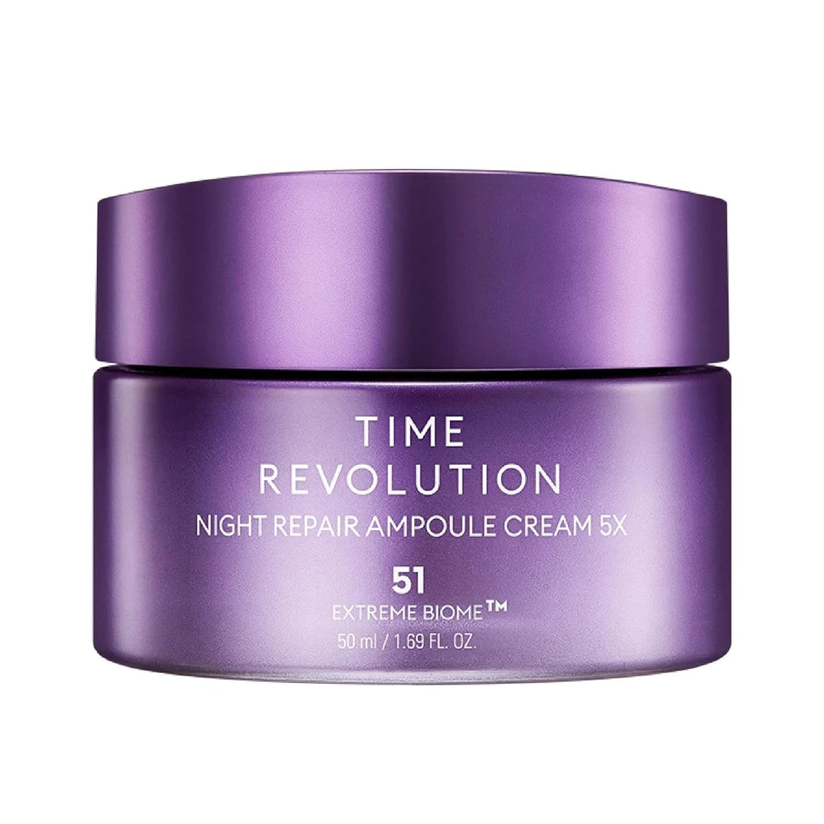 MISSHA Time Revolution Night Repair Ampoule Cream jar closeup showing rich texture for overnight radiance