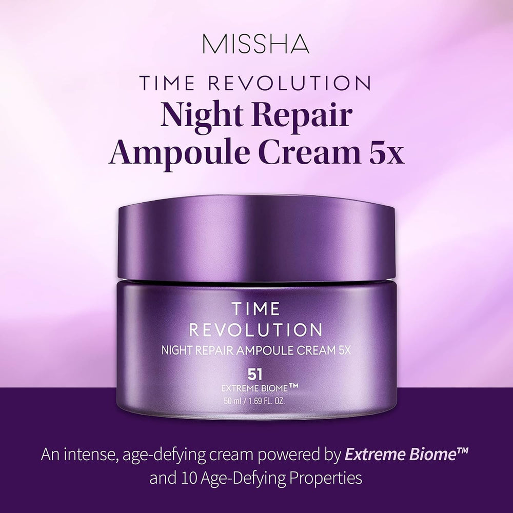 MISSHA Time Revolution Night Repair Ampoule Cream in skincare routine image