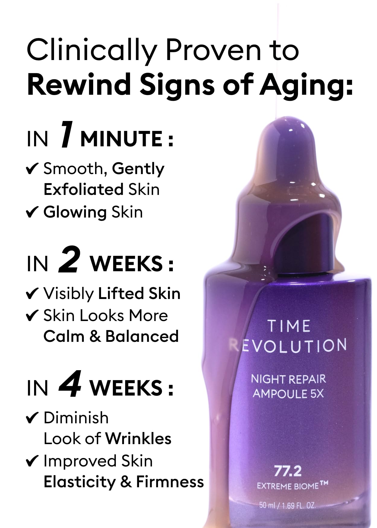 MISSHA Time Revolution Night Repair with jojoba and sunflower oils highlight