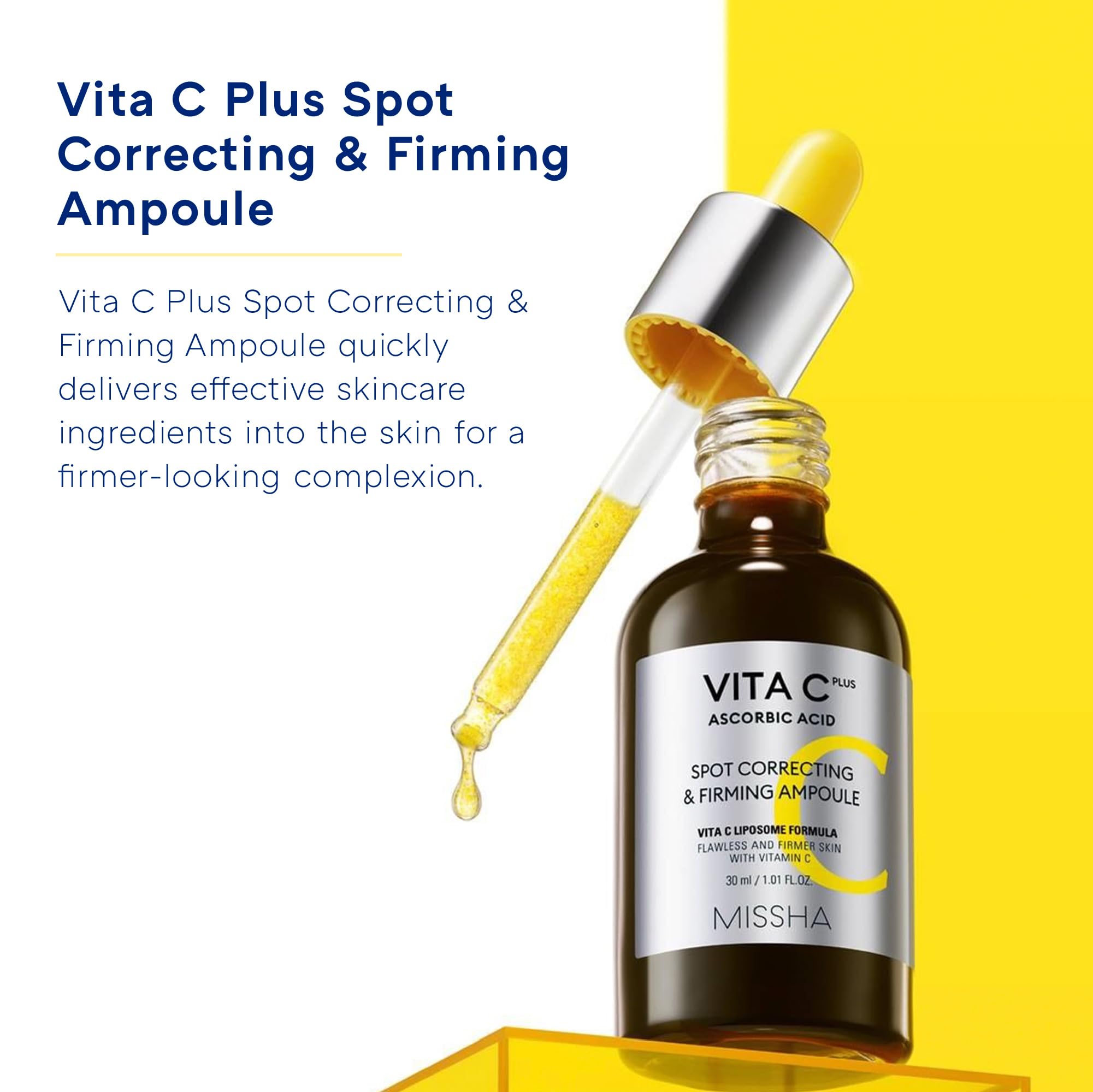 MISSHA Vita C Plus texture swirl shows creamy liquid ready to absorb