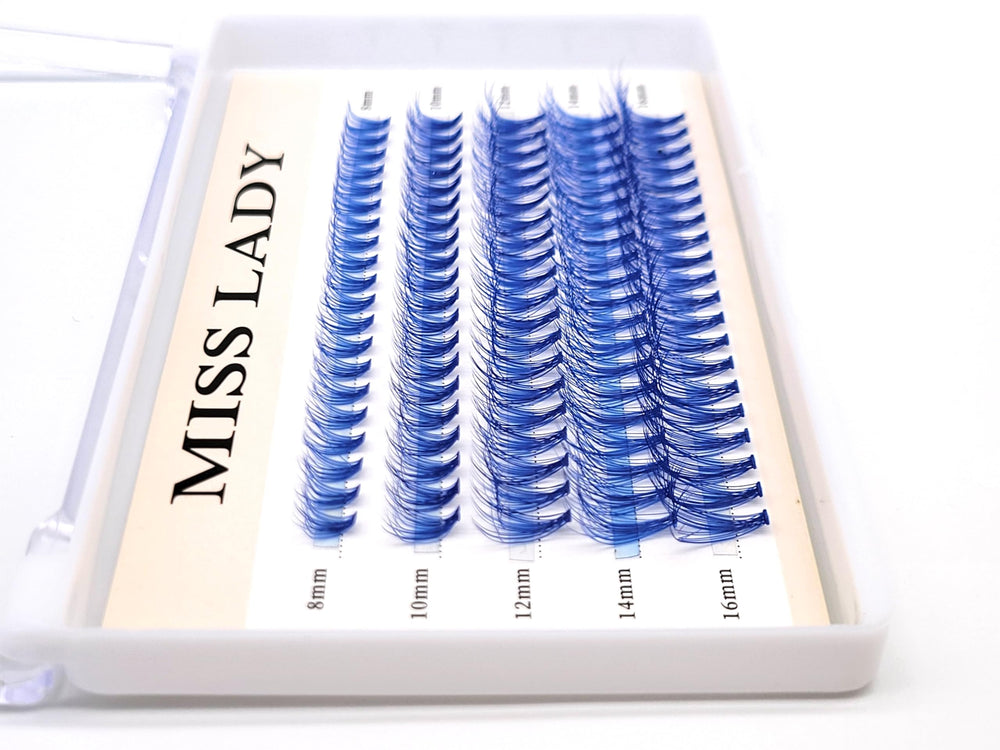 Misslady faux mink lash clusters 20D curl blue for lifted lash line