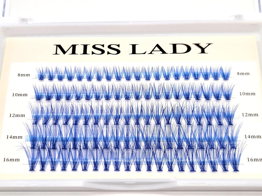 Misslady 100pcs blue lash clusters ready for DIY extensions