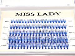 Misslady 100pcs blue lash clusters ready for DIY extensions